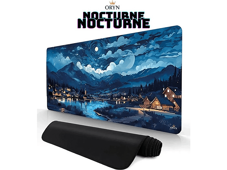ORYN Nature / Nocturne Edition | 70X30 cm - 3 mm Kalınlık Gaming Mousepad Mavi