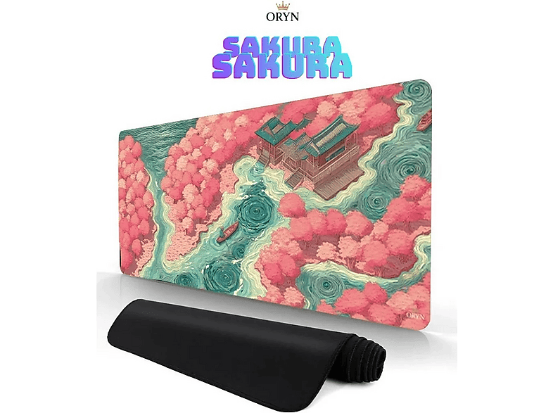 ORYN Nature / Sakura Edition | 90X40 cm - 3 mm Kalınlık Gaming Mousepad Pembe