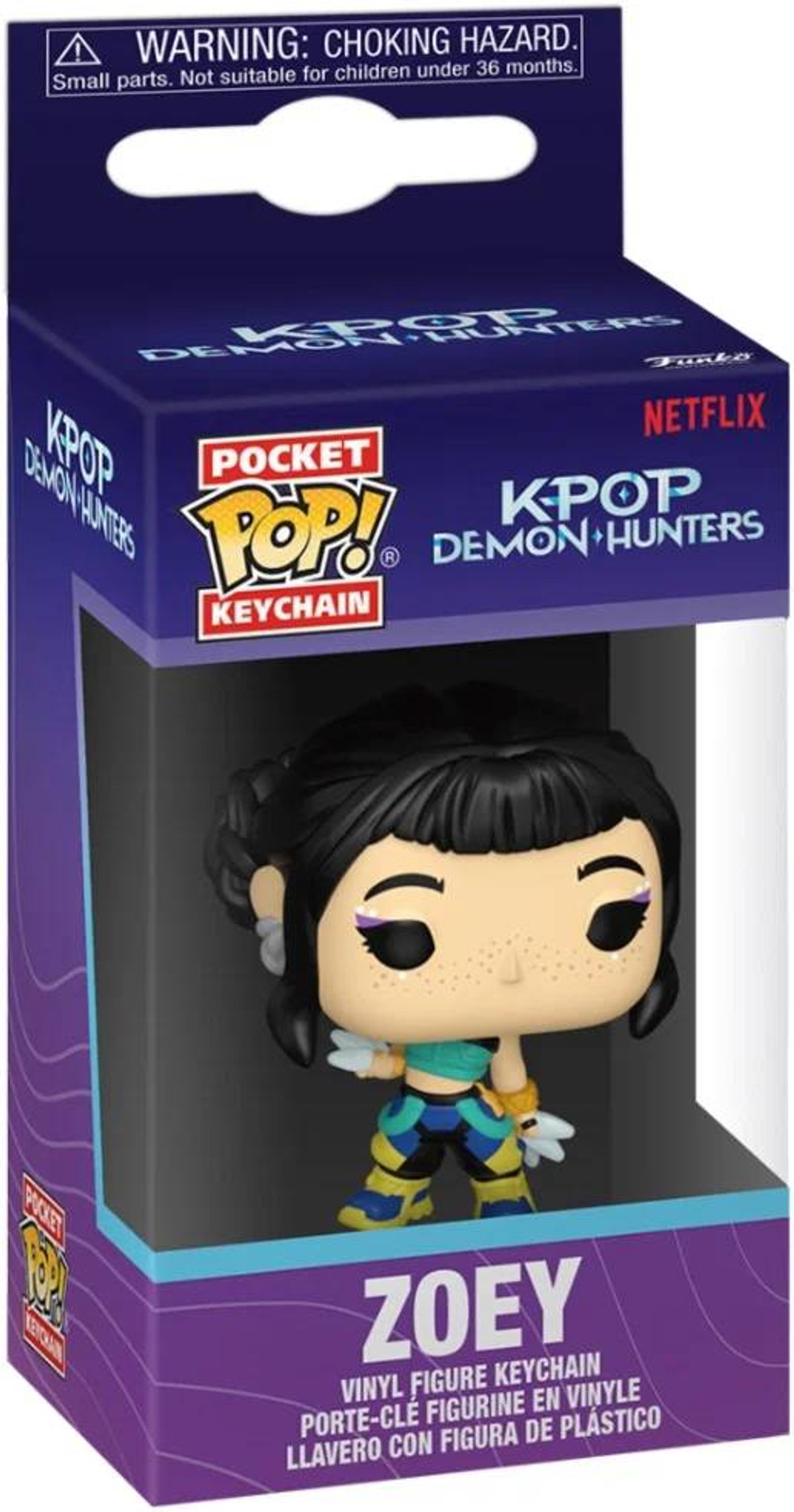 Caja de llavero de figura de vinilo Zoey de KPOP Demon Hunters.