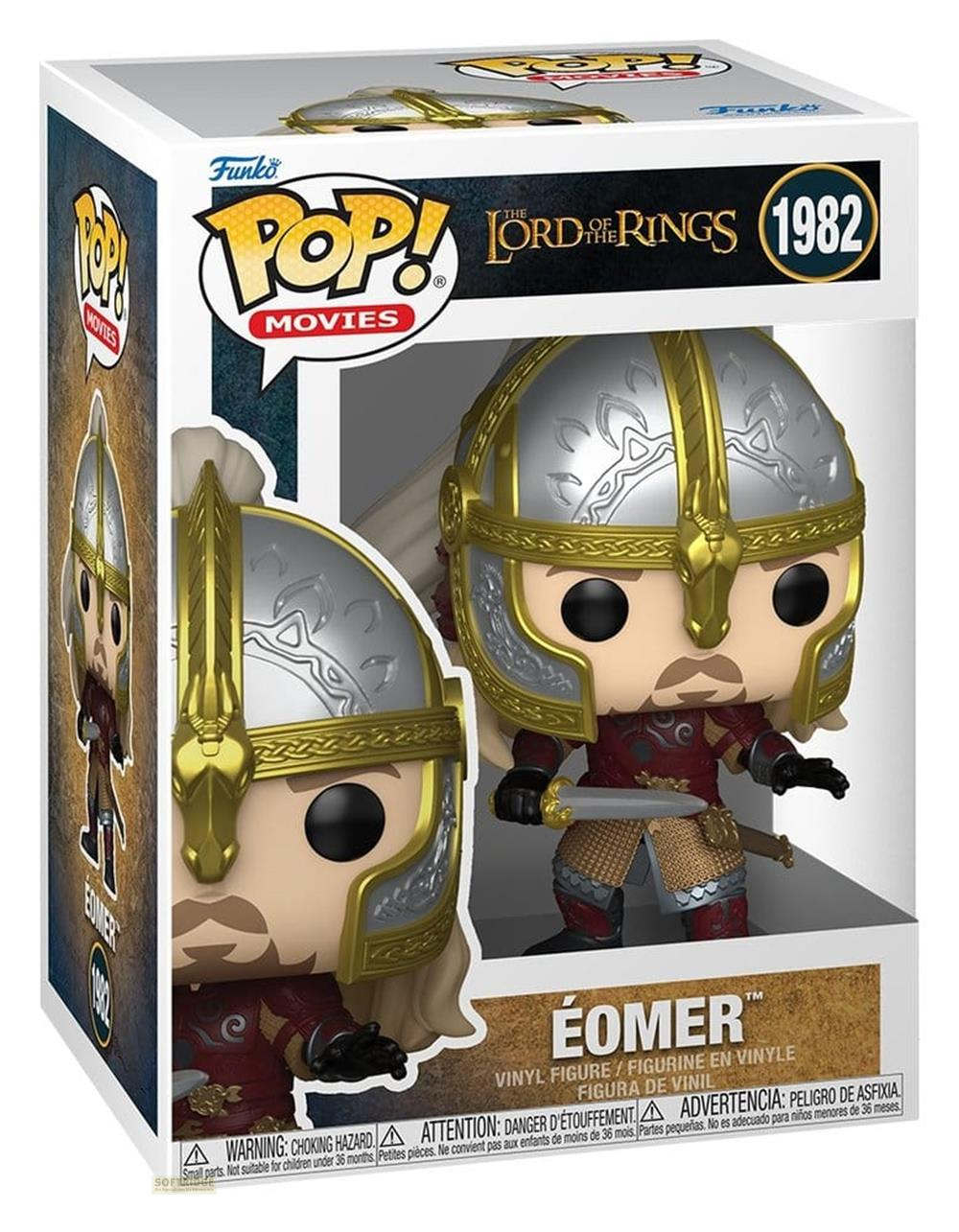 Figura Funko Pop de vinilo de Éomer de El Señor de los Anillos, con armadura.