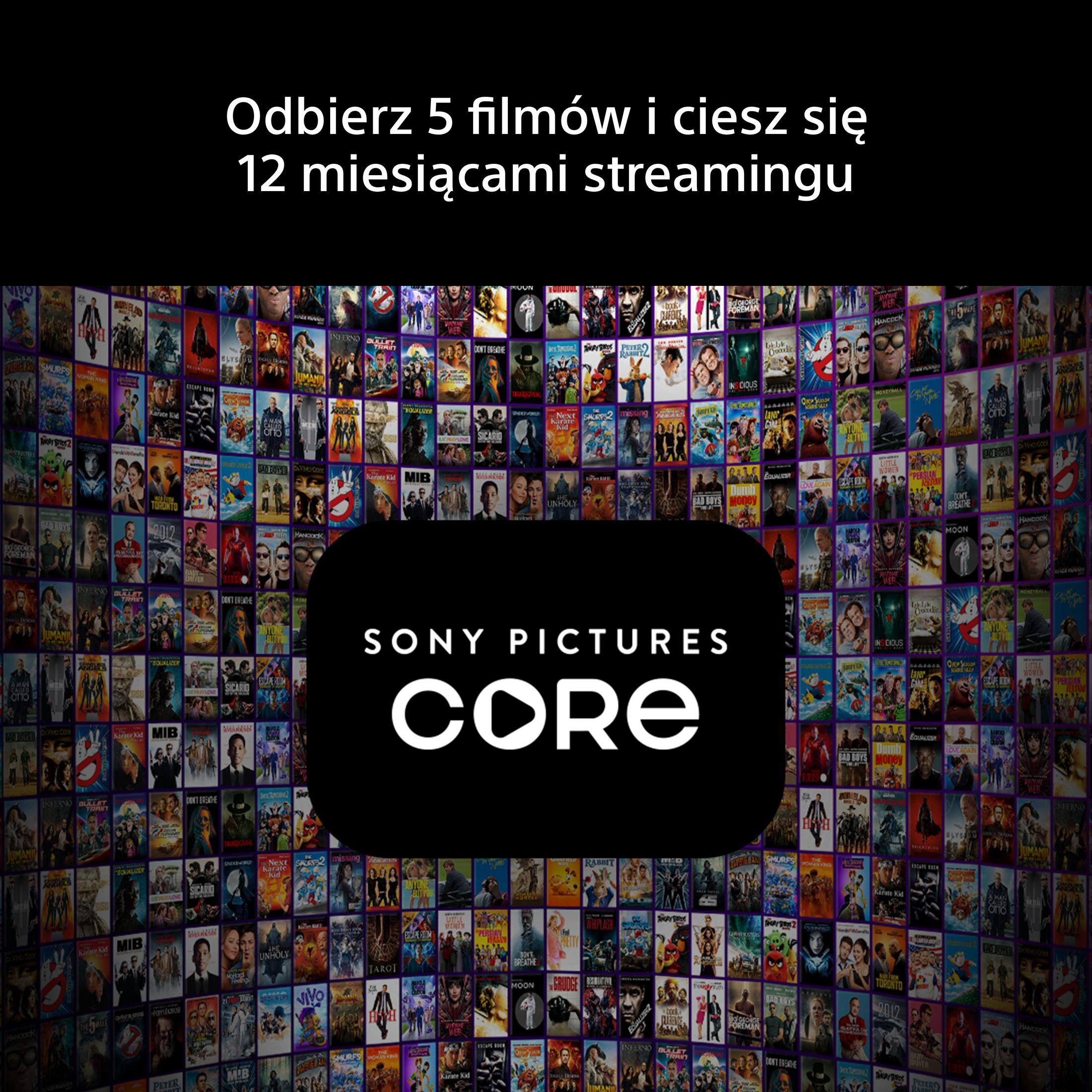 Hintergrund mit vielen Filmplakaten, Mitte mit Sony Pictures Core Logo.