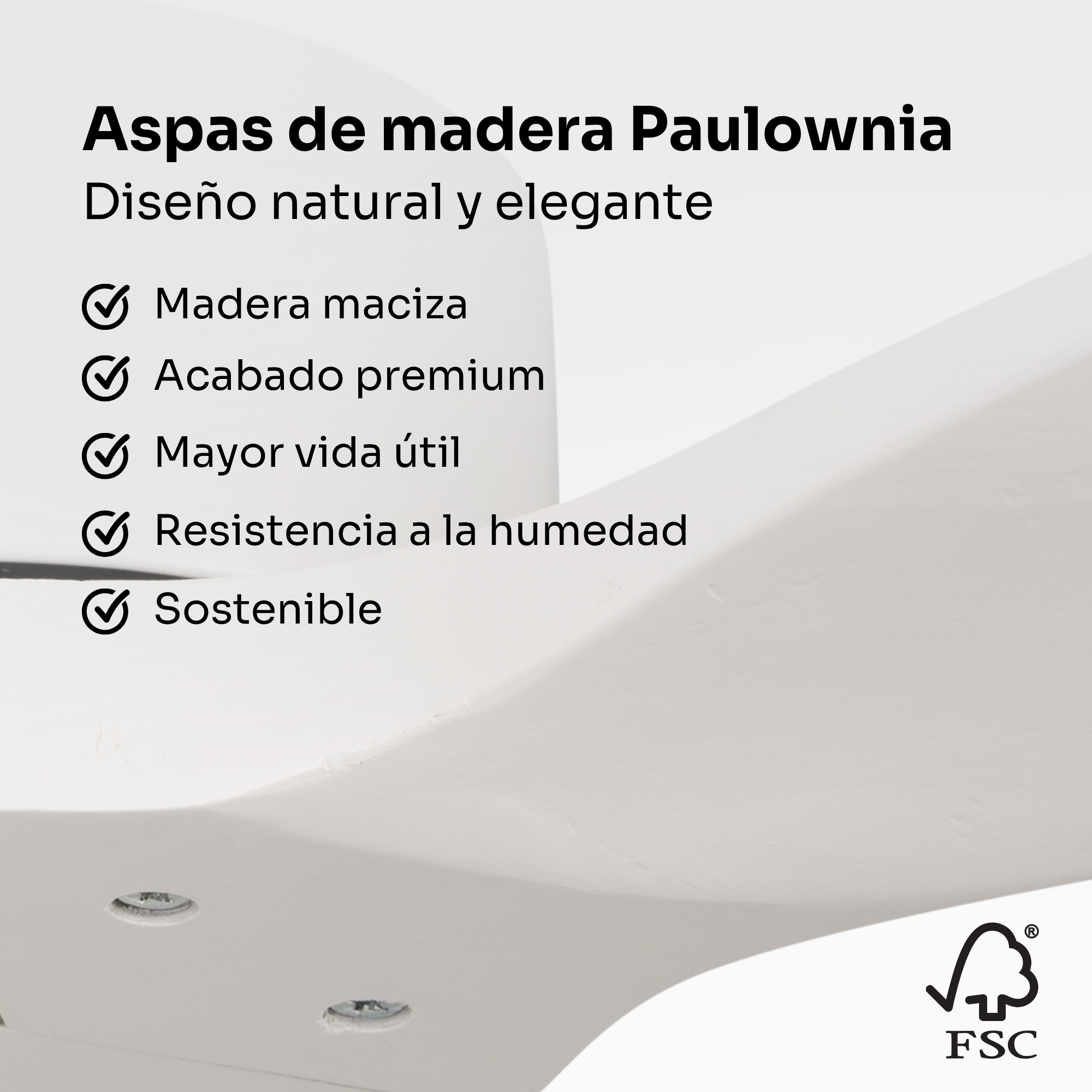 Paulownia Holzflügel: Massivholz, Premium-Finish, langlebig, feuchtigkeitsbeständig, nachhaltig.