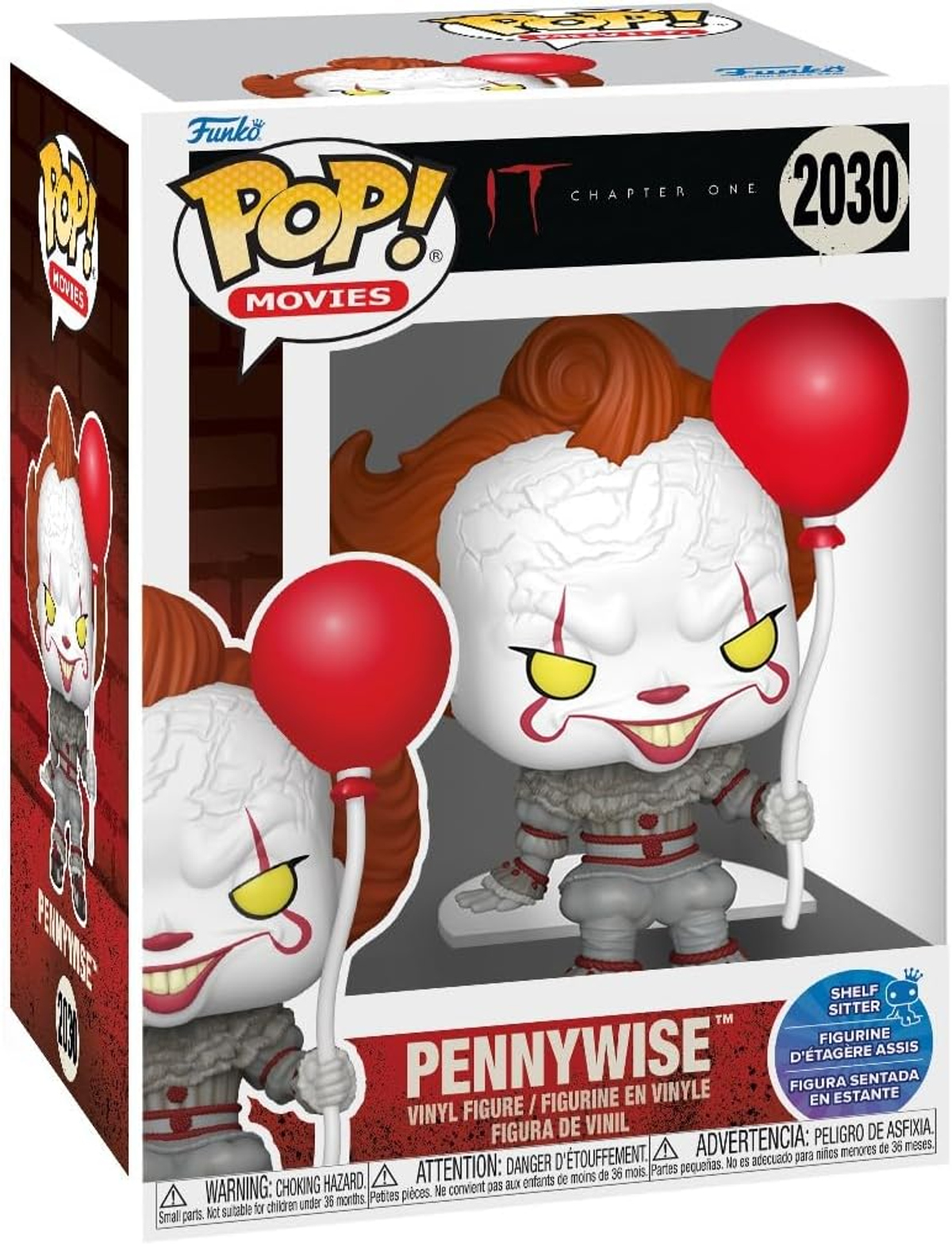 Figura Funko Pop! Pennywise con globo rojo, caja "It Chapter One".