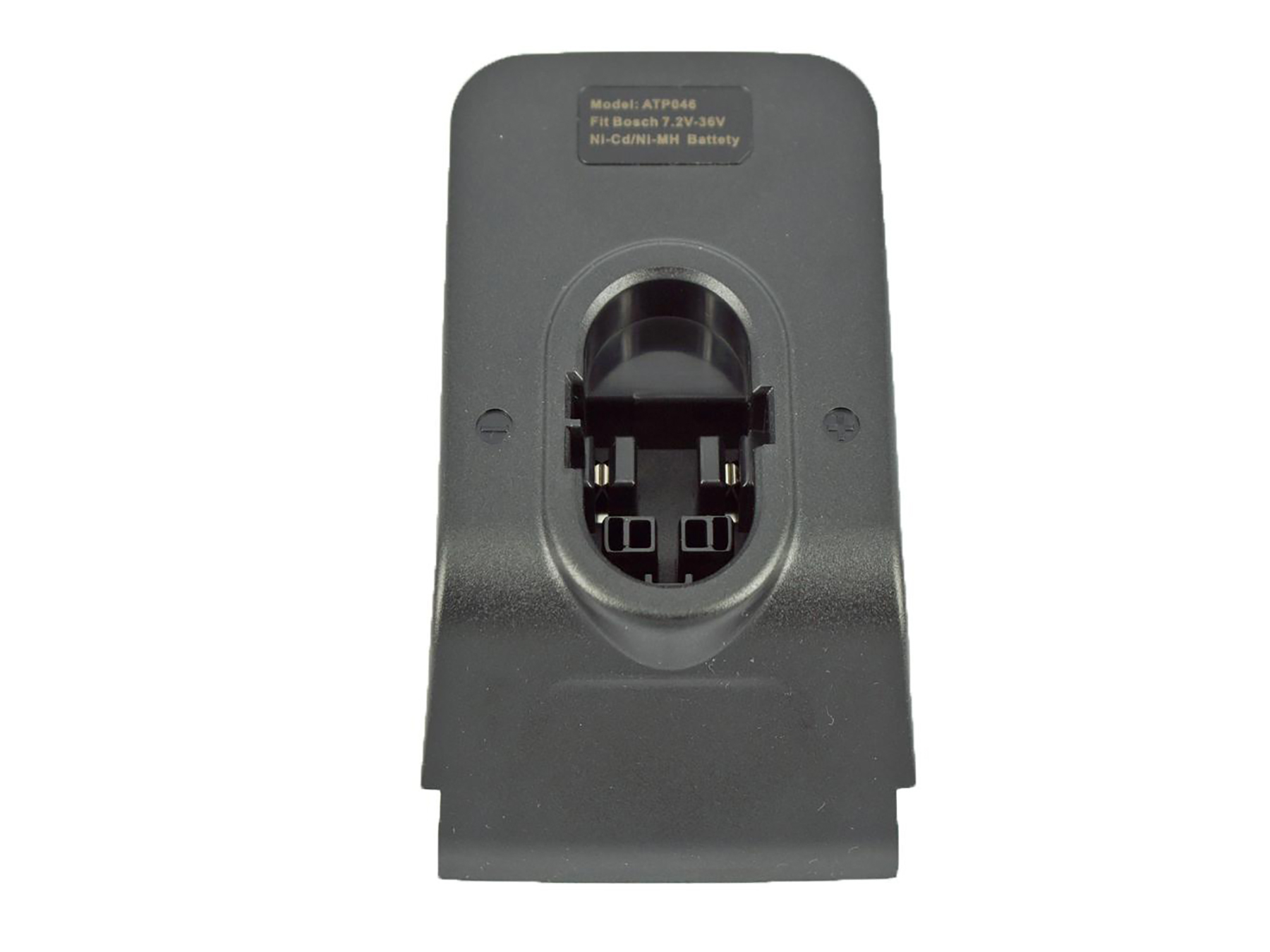 Schwarzes Ladegerät mit Beschriftung, passend für Bosch 7,2V-36V Ni-Cd/Ni-MH Akkus.