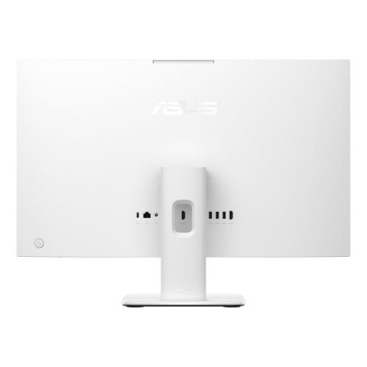 Il retro di un monitor bianco con porte e logo ASUS.