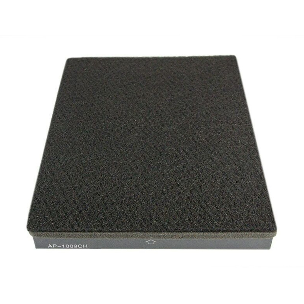 Ein rechteckiger, dunkler Filter mit der Bezeichnung AP-1009CH.