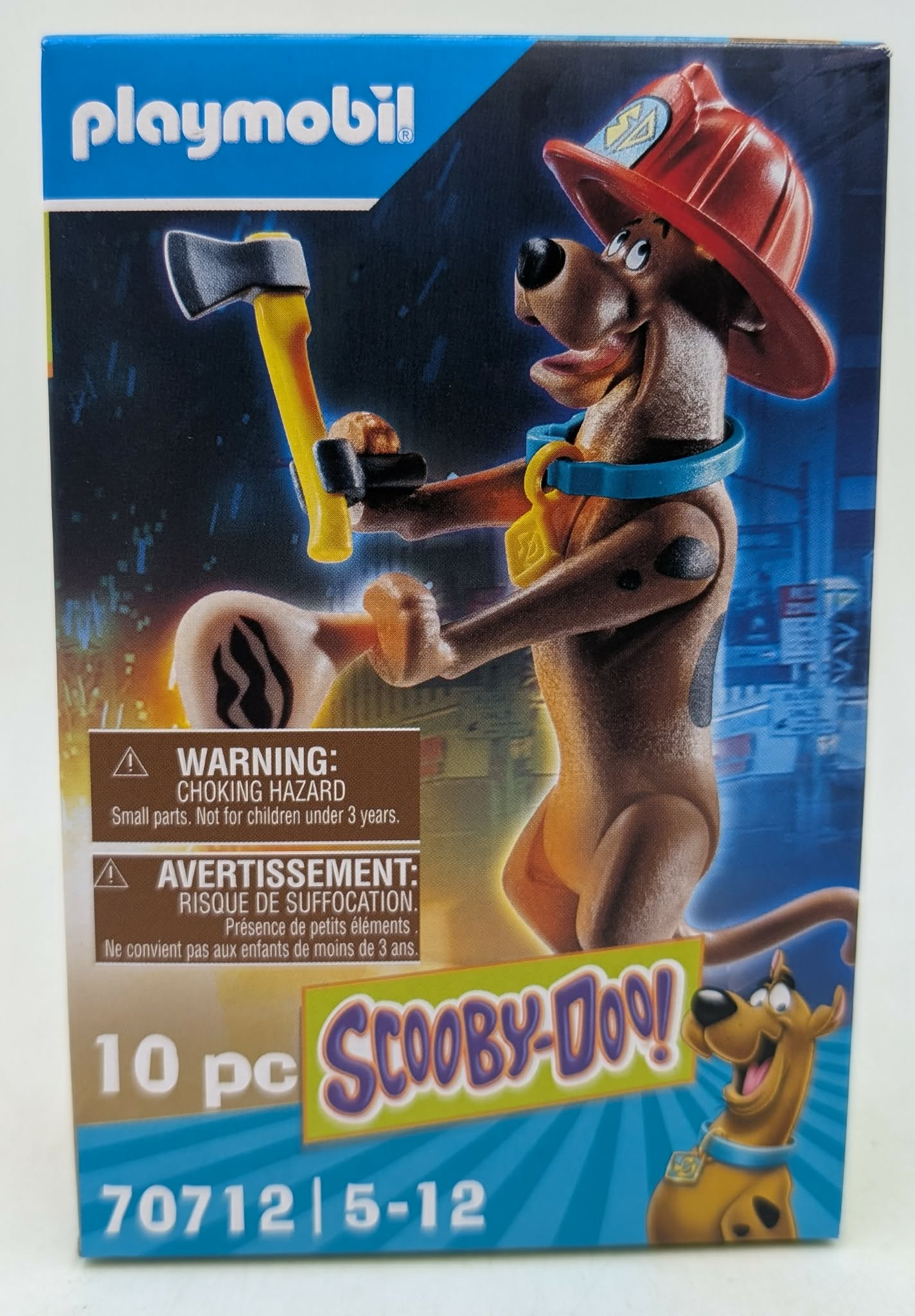 Zestaw Playmobil Scooby-Doo strażak z siekierą i hełmem. 10 elementów.