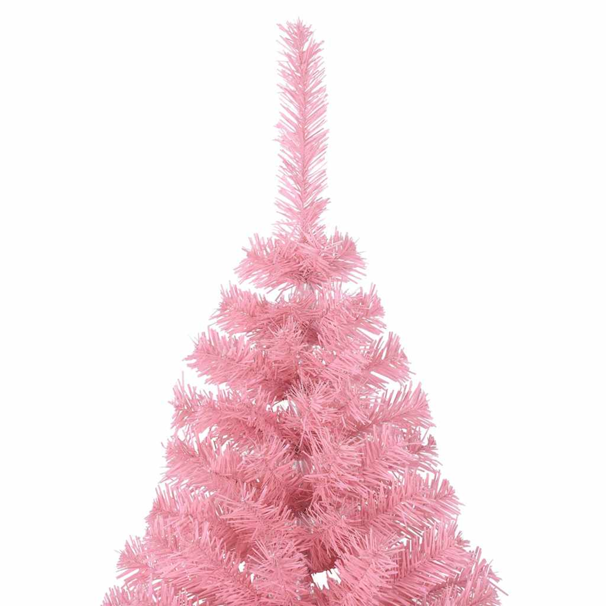 Ein detaillierter Ausschnitt eines rosa Weihnachtsbaums mit Nadeln.