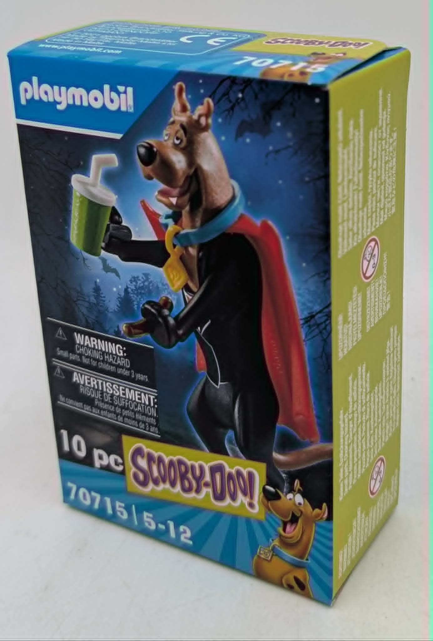 Scatola Playmobil Scooby-Doo con personaggio e bevanda a tema Halloween.