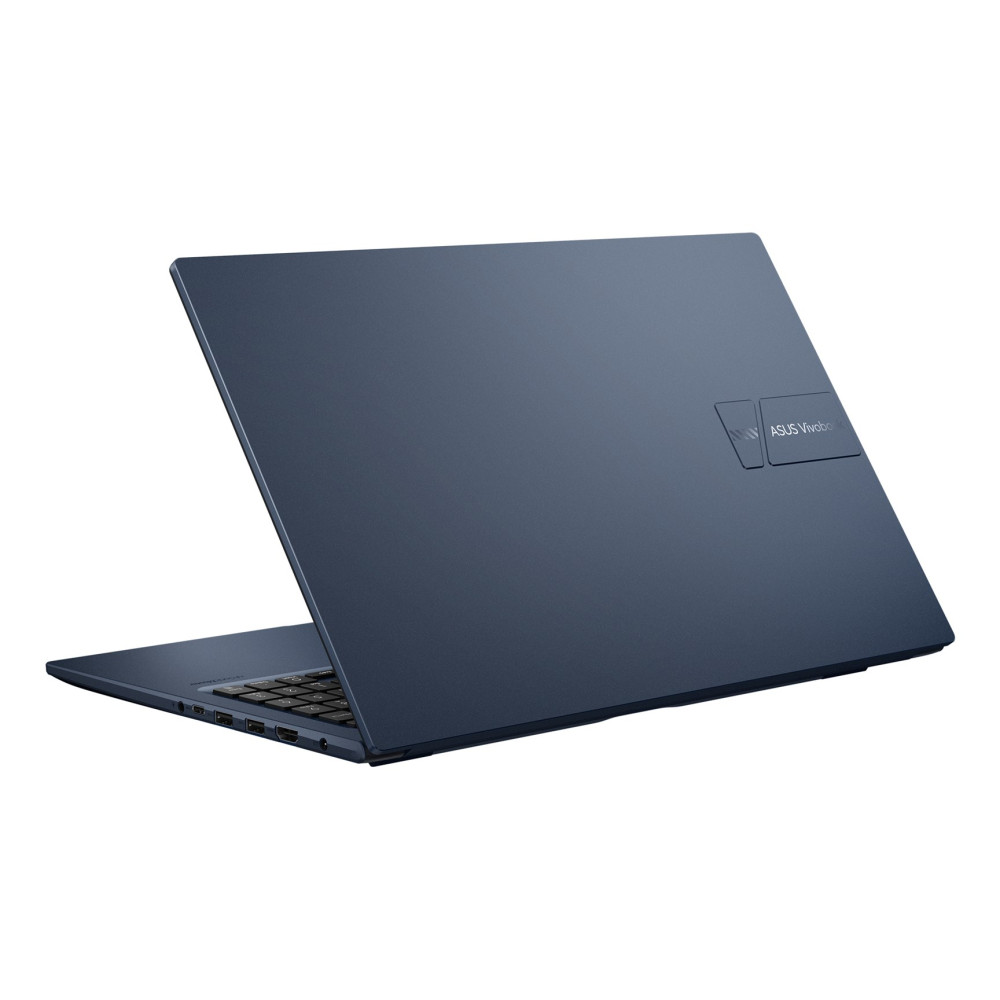 Ciemnoniebieski laptop Asus Vivobook z czystym tłem.