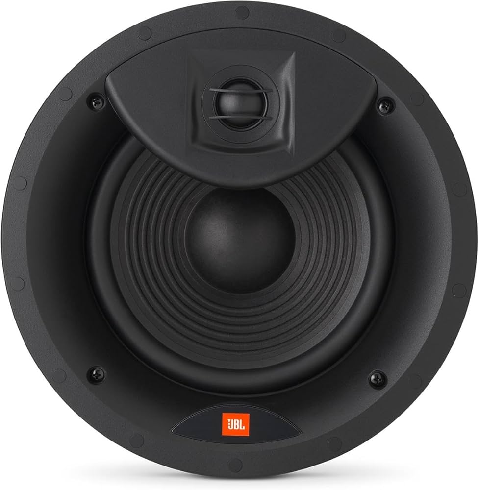 JBL logolu yuvarlak siyah tavan hoparlörü.