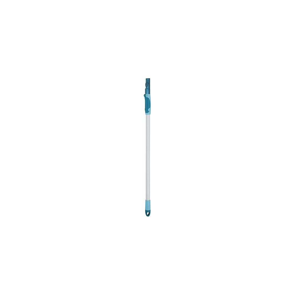 Ein blauer und silberner Stiel mit einem Haken am Ende.