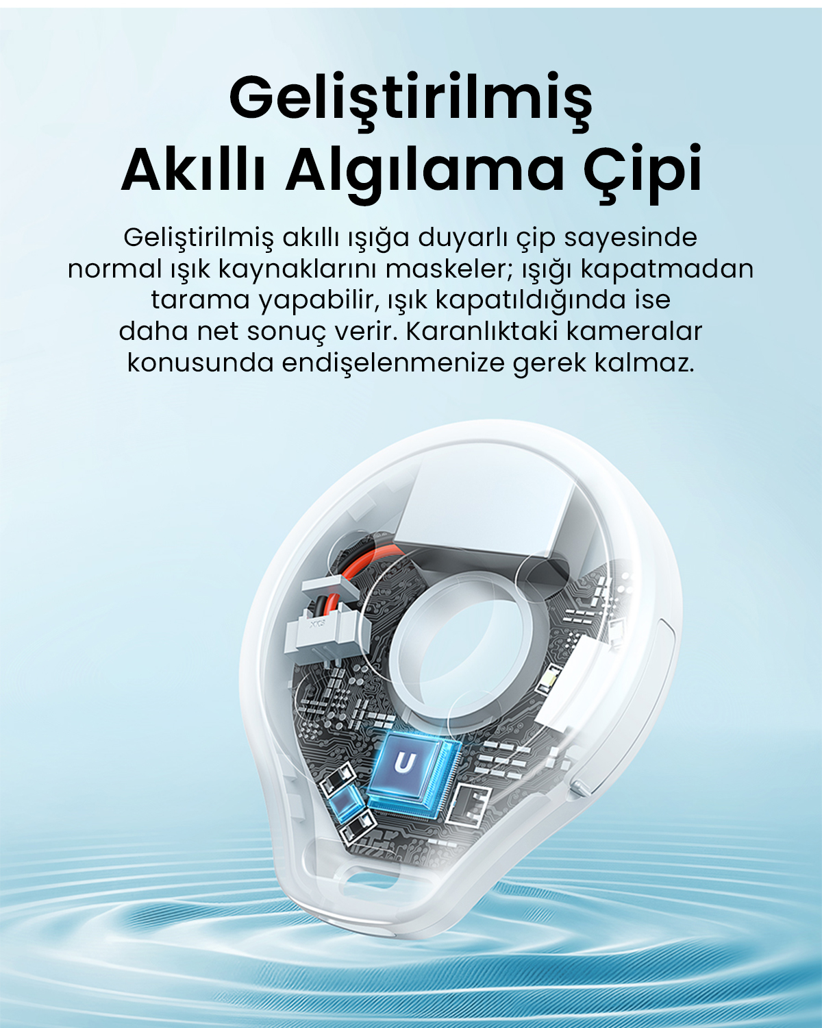 Şeffaf kasa, içinde devre kartları ve kablolar olan bir çip gösteriyor.