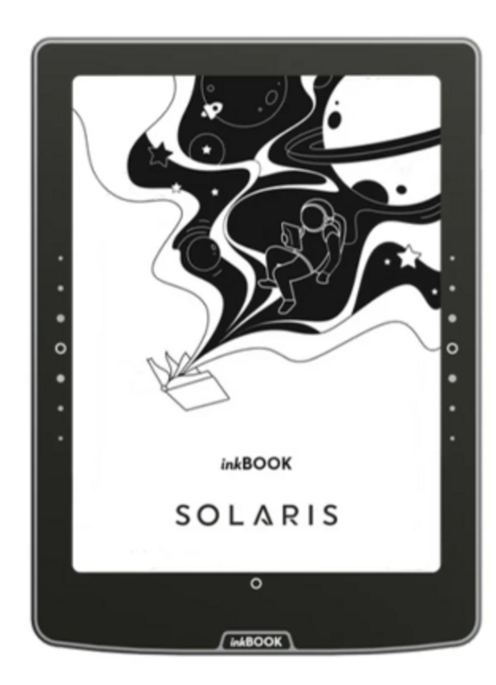 Un e-reader con design a tema spaziale che mostra un astronauta.