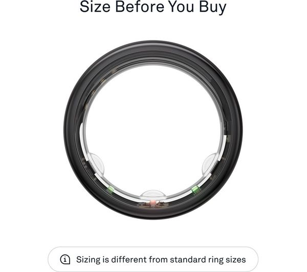 Ein schwarzer Ring mit Lichtern im Inneren auf weißem Hintergrund.