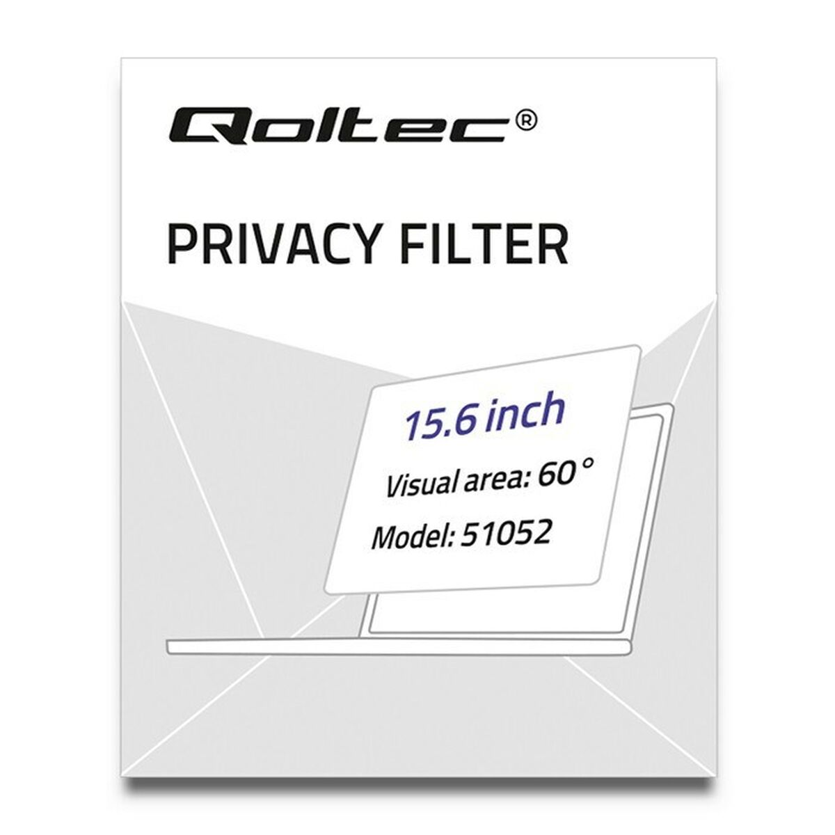 Qoltec Privacy Filter, 15,6 Zoll, 60° Sichtbereich, Modell 51052