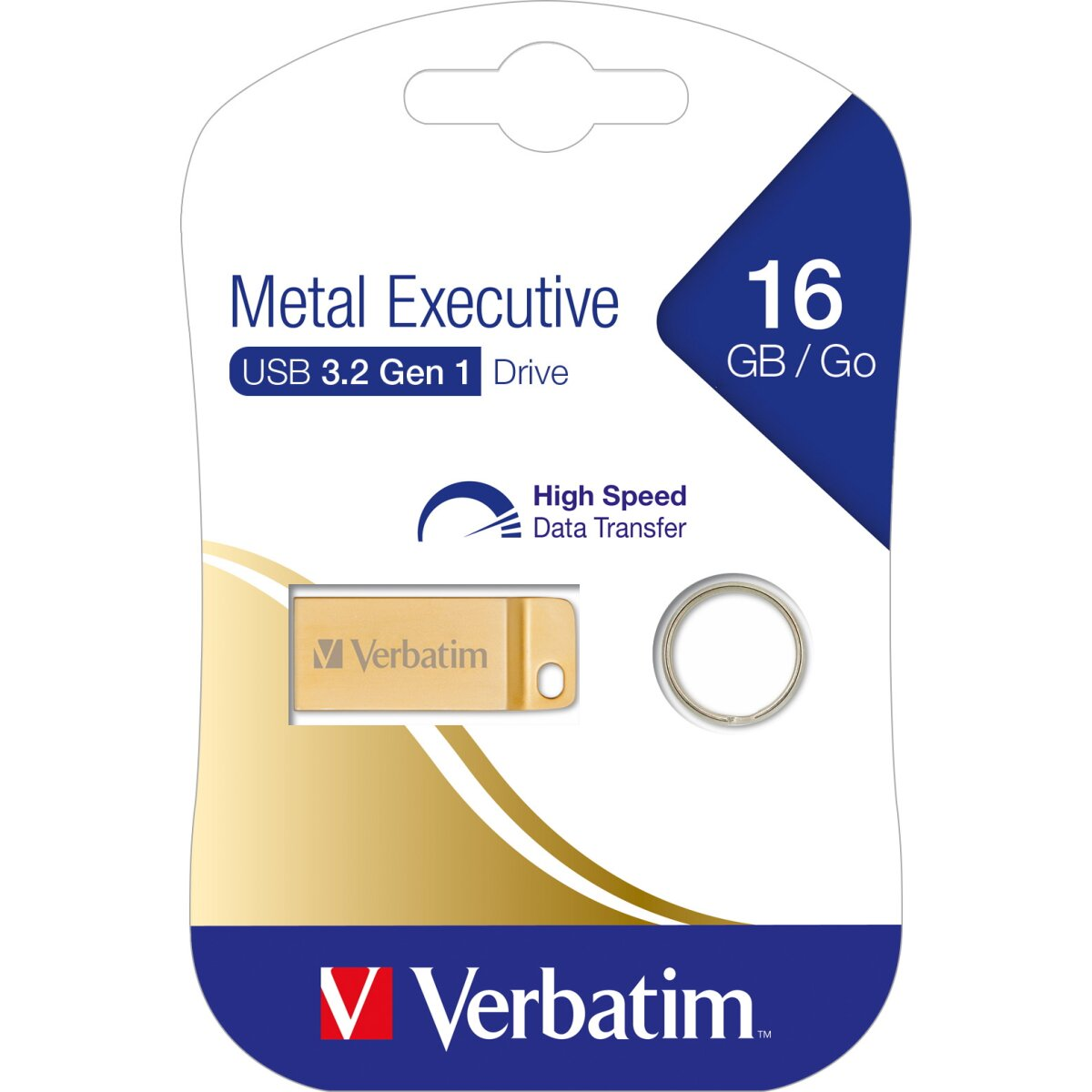 Verbatim 16GB USB 3.2 Gen 1 Metal Executive Stick im Retail-Pack.