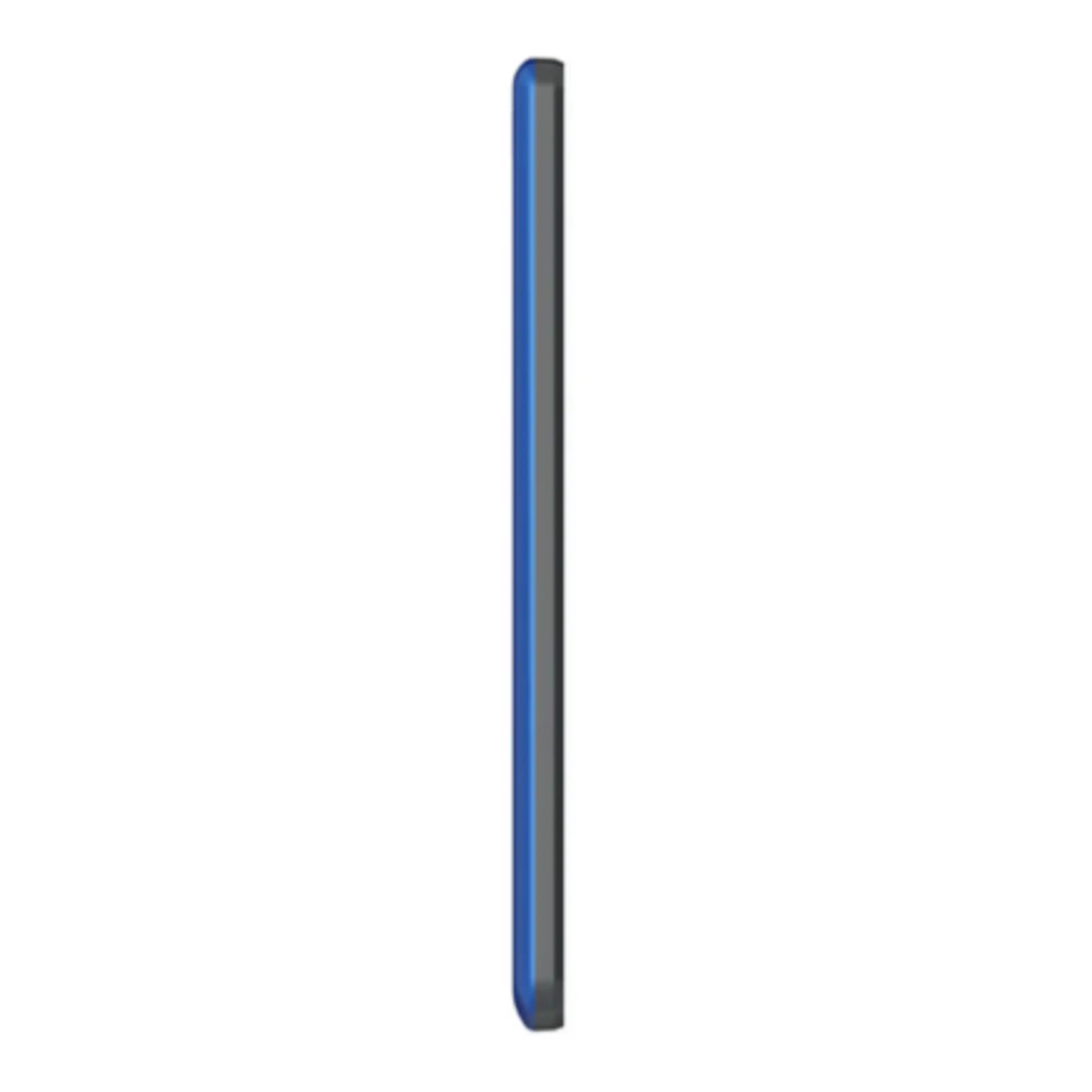 Una linea blu e grigia su sfondo nero.