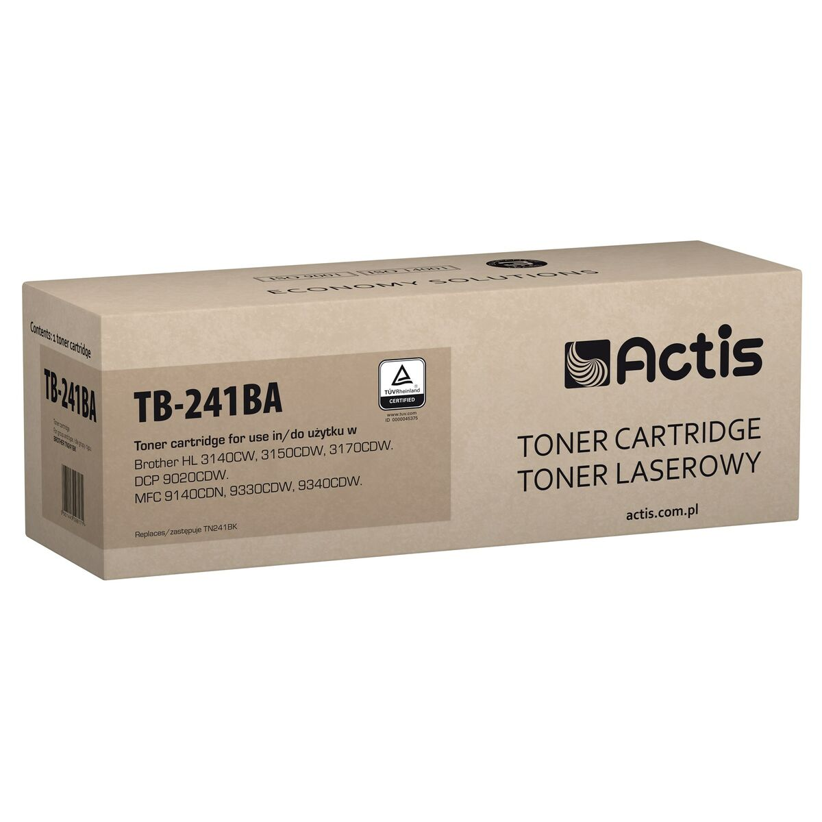 Pudełko z tonerem Actis TB-241BA, kompatybilne z drukarkami Brother.