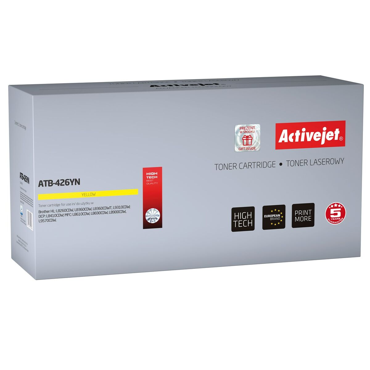 Pudełko na żółty toner Activejet ATB-426YN.