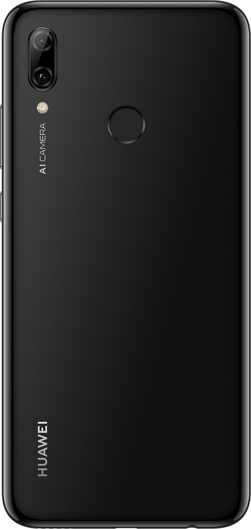 Retro di uno smartphone Huawei nero con fotocamera AI e sensore di impronte.