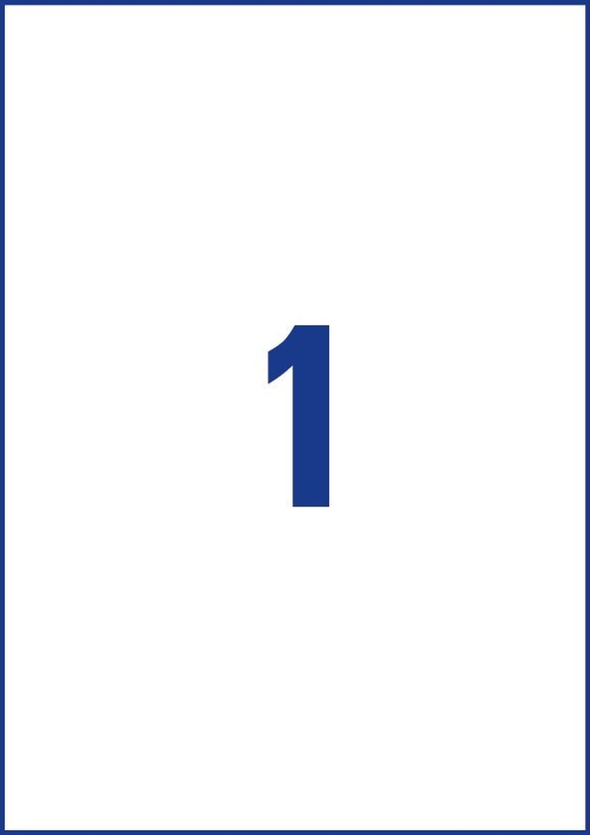 Eine große blaue Ziffer 1 auf weißem Hintergrund.