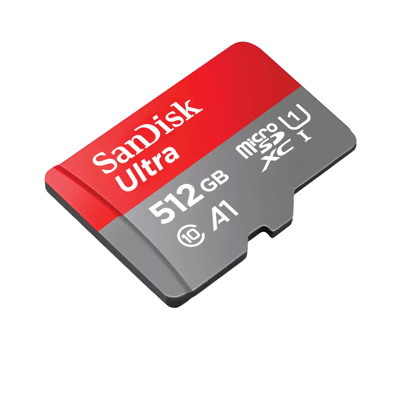 Scheda SanDisk Ultra 512GB microSDXC con valutazione A1.