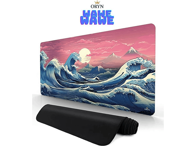 ORYN Nature / Wawe Edition 90x40 cm - 3 mm Kalınlık Gaming Mousepad Çok Renkli