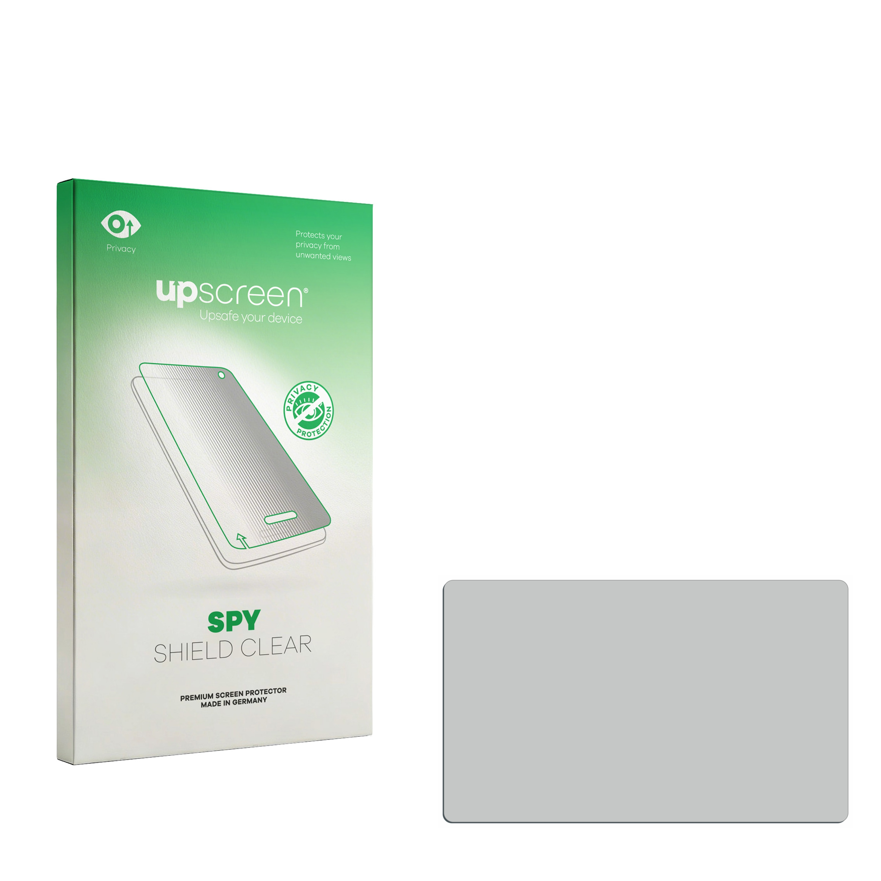 Verpackung für einen Displayschutz mit einem Handy-Bild.