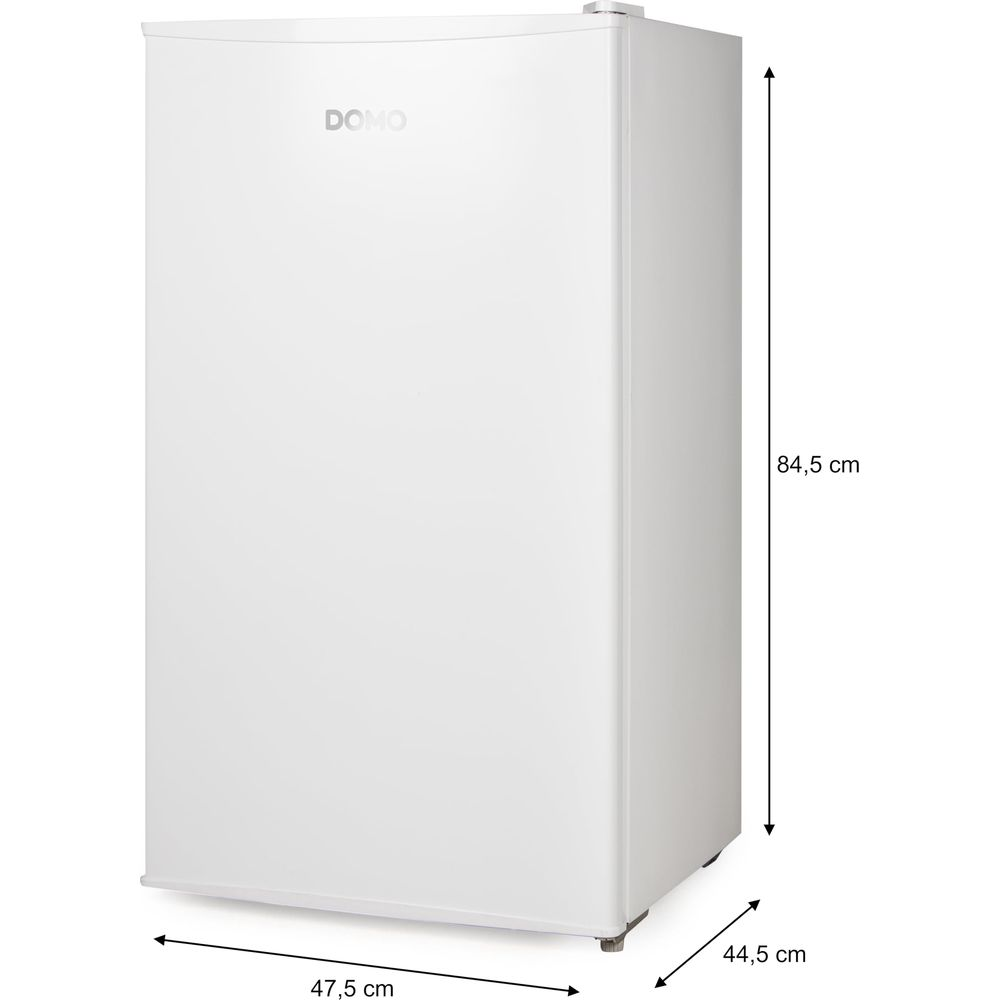 Porta frigorifero DOMO bianca con dimensioni: 47,5 cm L, 84,5 cm A, 44,5 cm P.