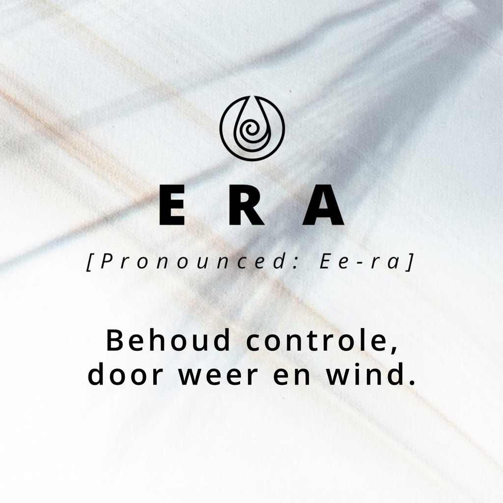 Logo con 'ERA' e la frase "Behoud controle, door weer en wind."