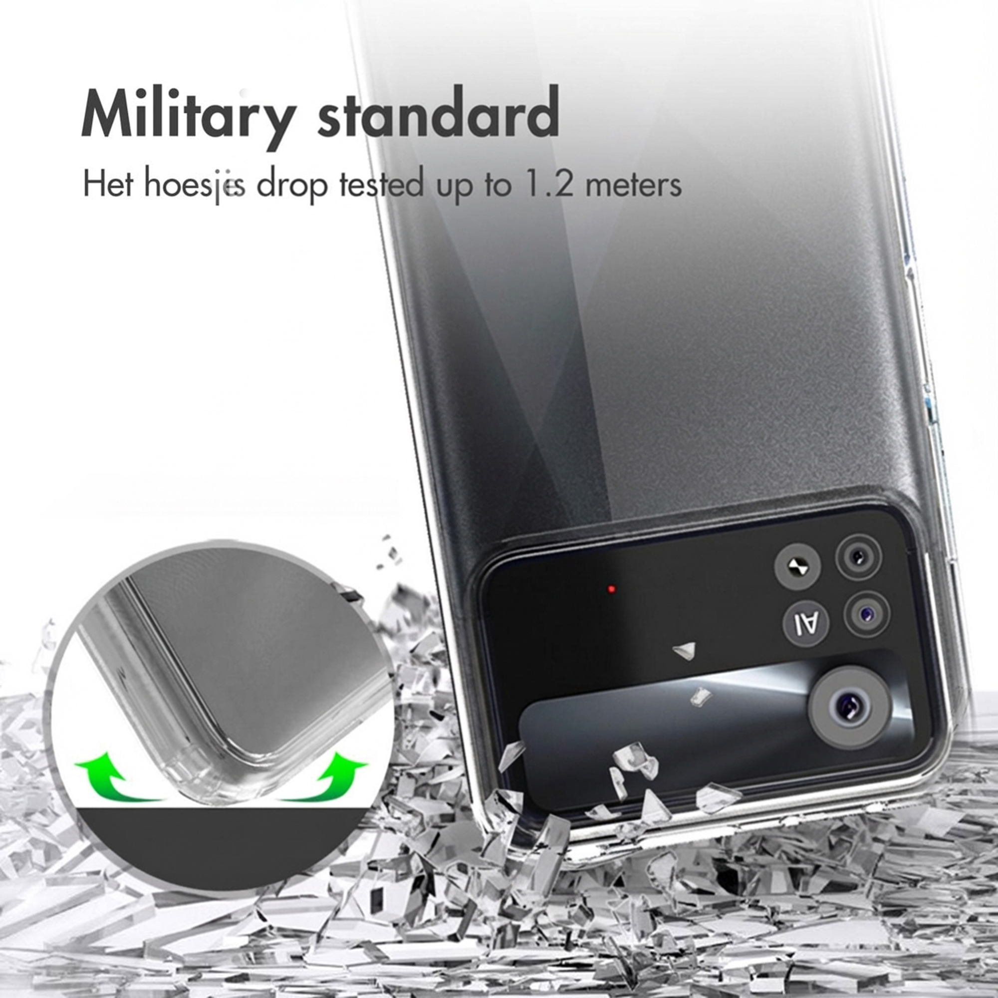 Uno smartphone con test di caduta standard militare fino a 1,2 metri.
