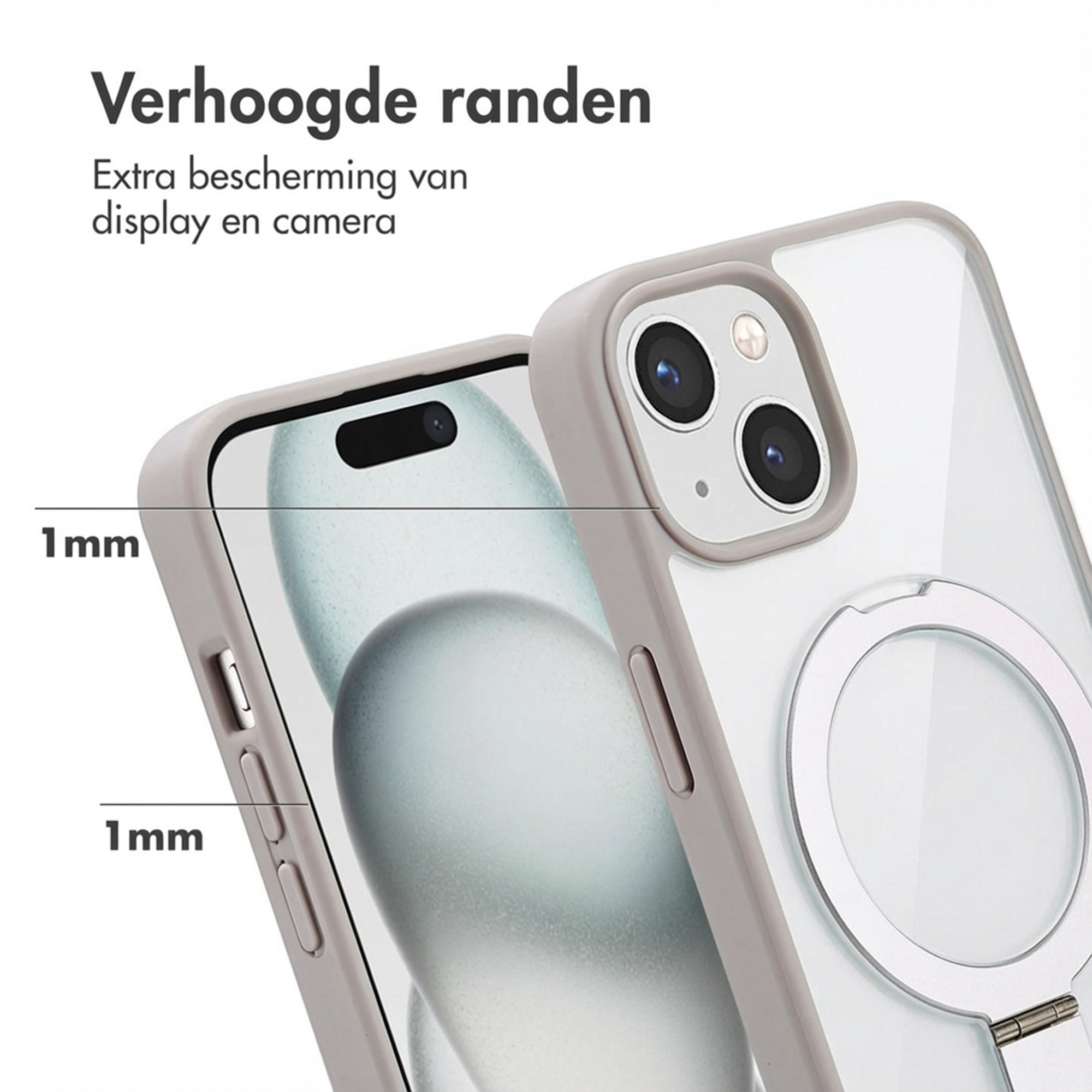 Gray phone case with 1mm raised edges for display and camera.