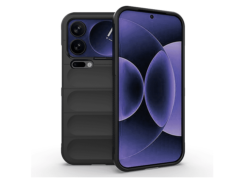 CEPONYA Xiaomi 17 Pro Max Uyumlu Esnek TPU Oyuklu Arka Yüzey Tasarımlı Etnik Silikon Kapak Telefon Kılıfı Siyah