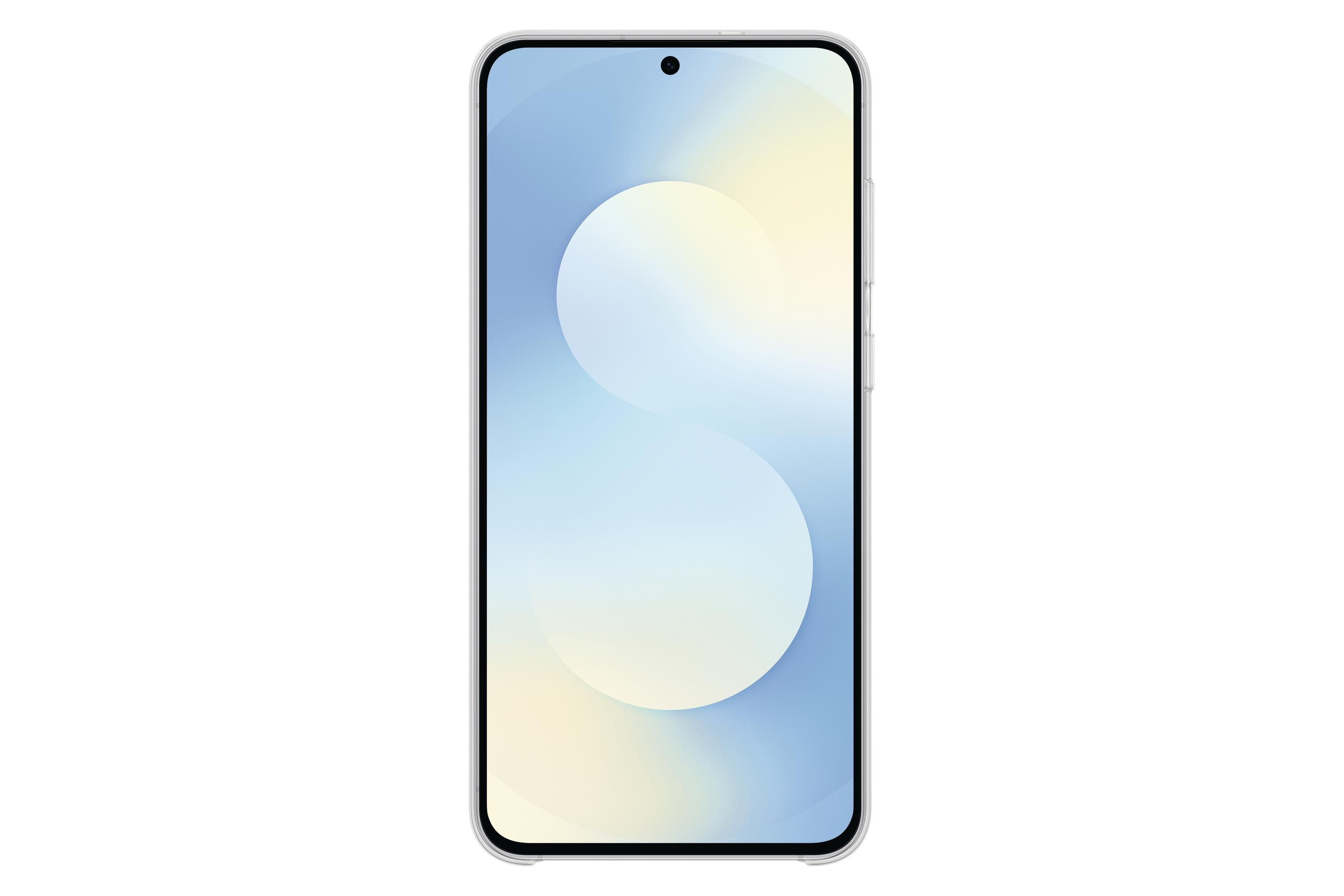 Un teléfono inteligente con pantalla simulada en orientación horizontal.