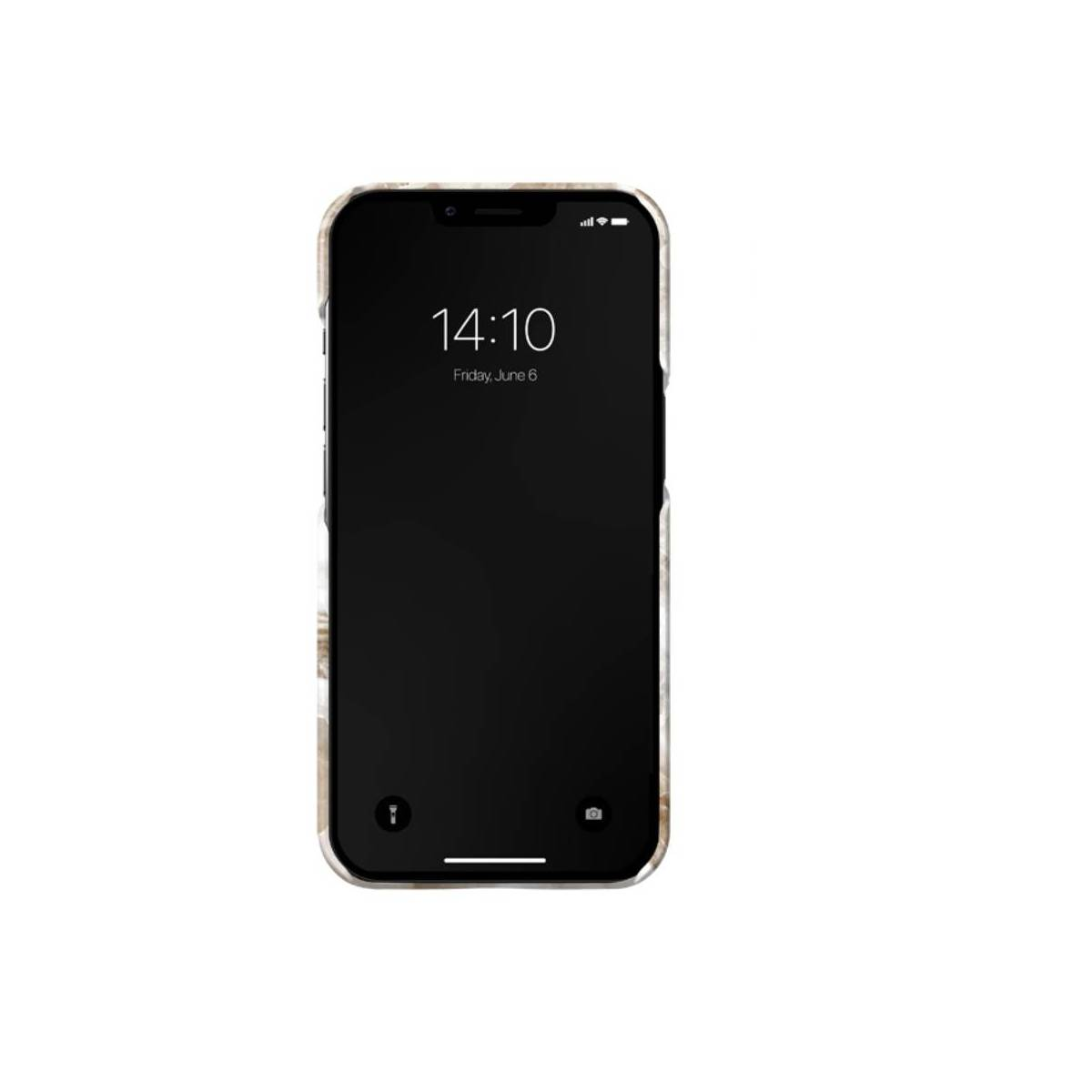 Uno smartphone con custodia effetto marmo mostra le 14:10, venerdì 6 giugno.