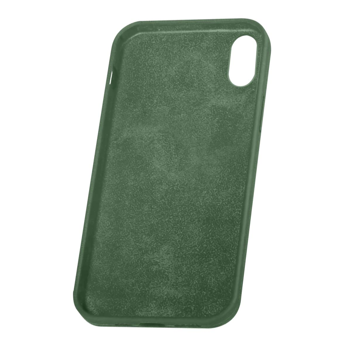 Custodia verde scuro per telefono con finitura opaca testurizzata.