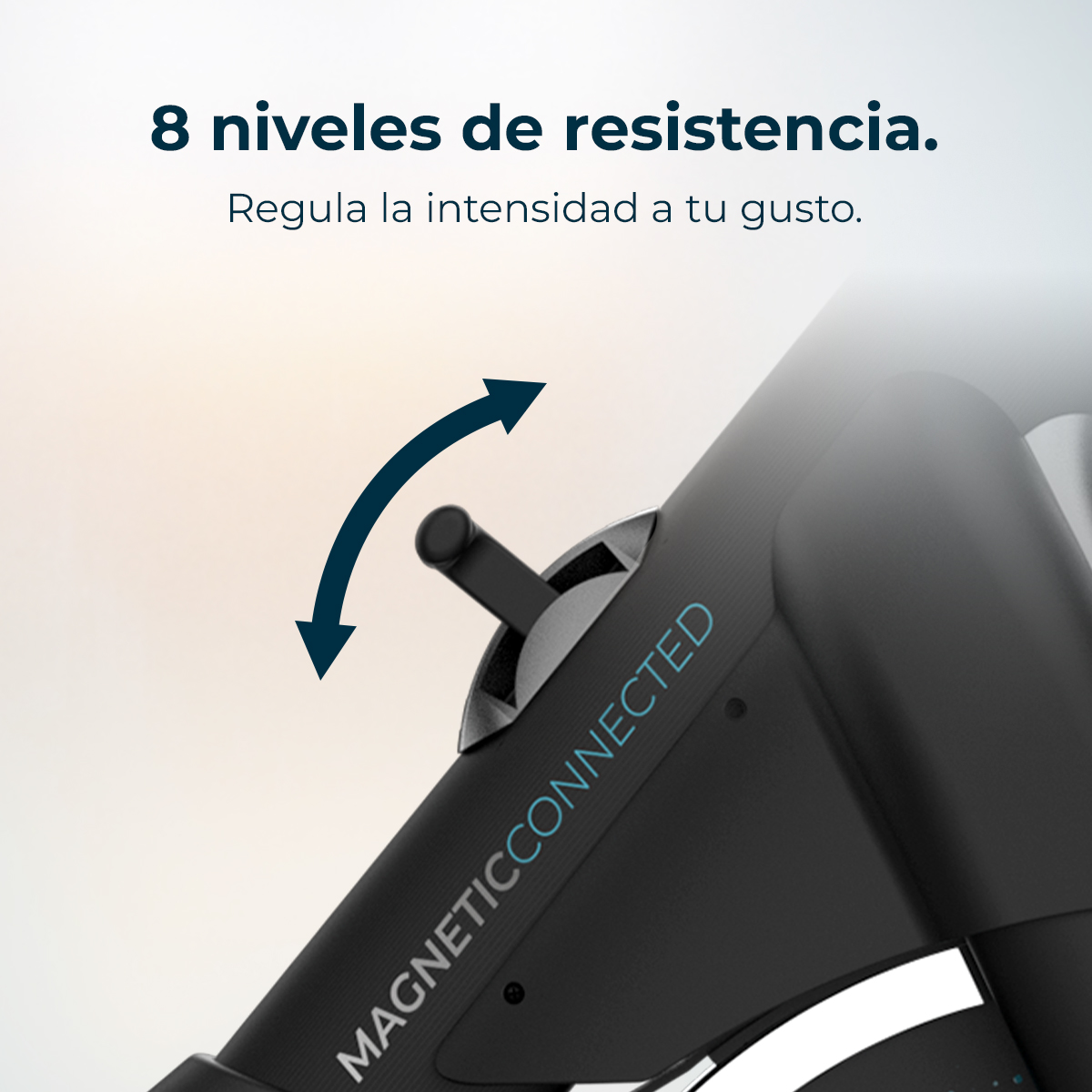 Una perilla negra con una flecha que indica ajuste.