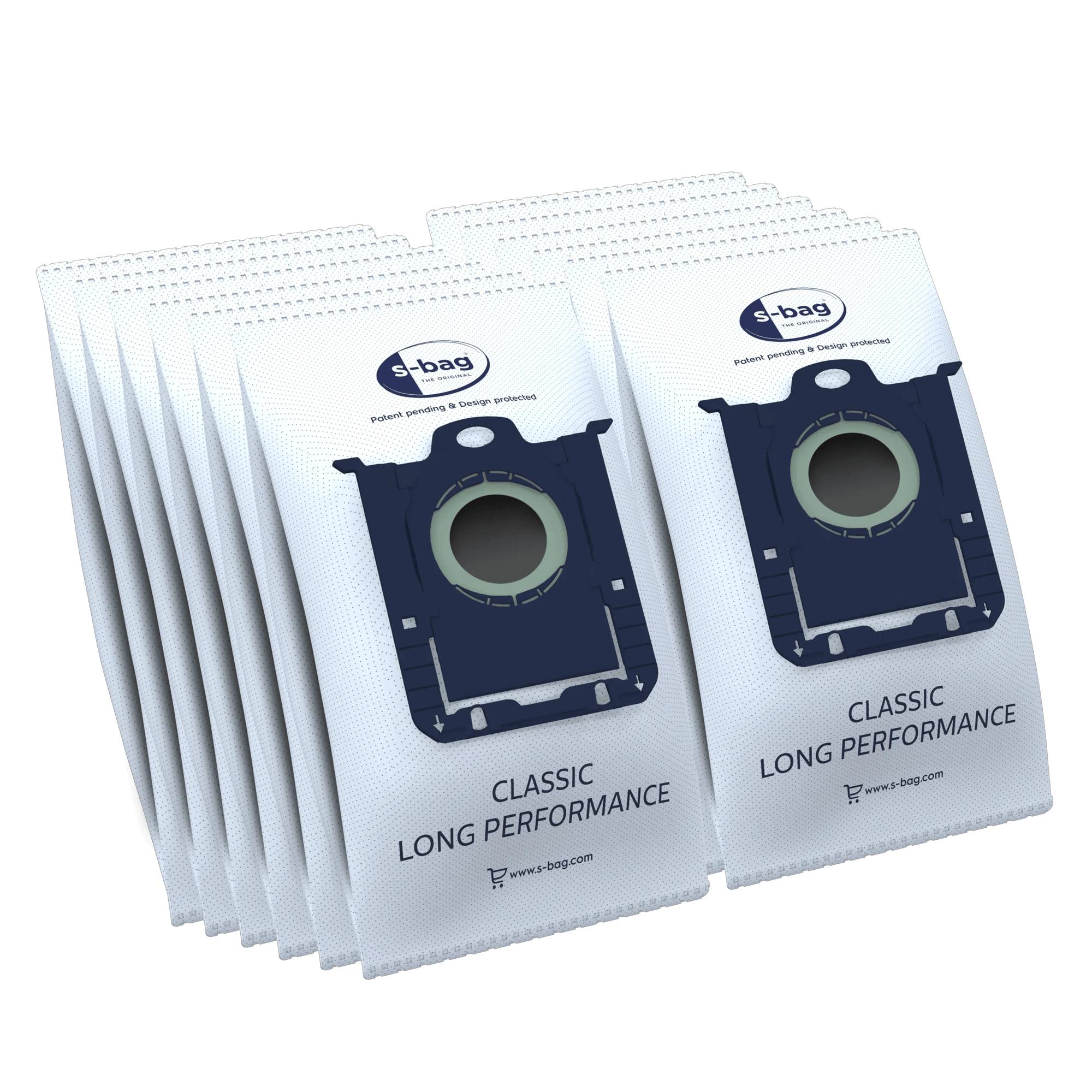 Several S-Bag vacuum cleaner bags for Classic Long Performance.