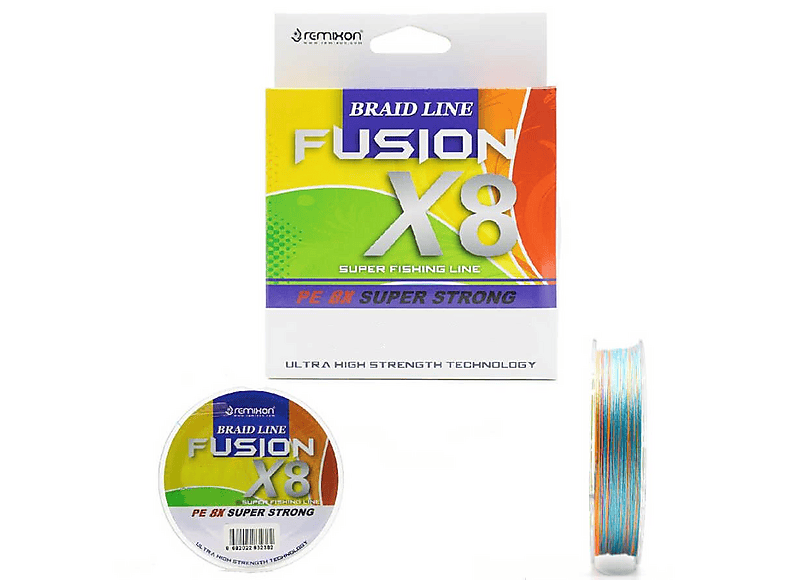 REMIXON Fusion 8x8 Kat 150 m Örgü İp Misina Çok Renkli 0.13 mm