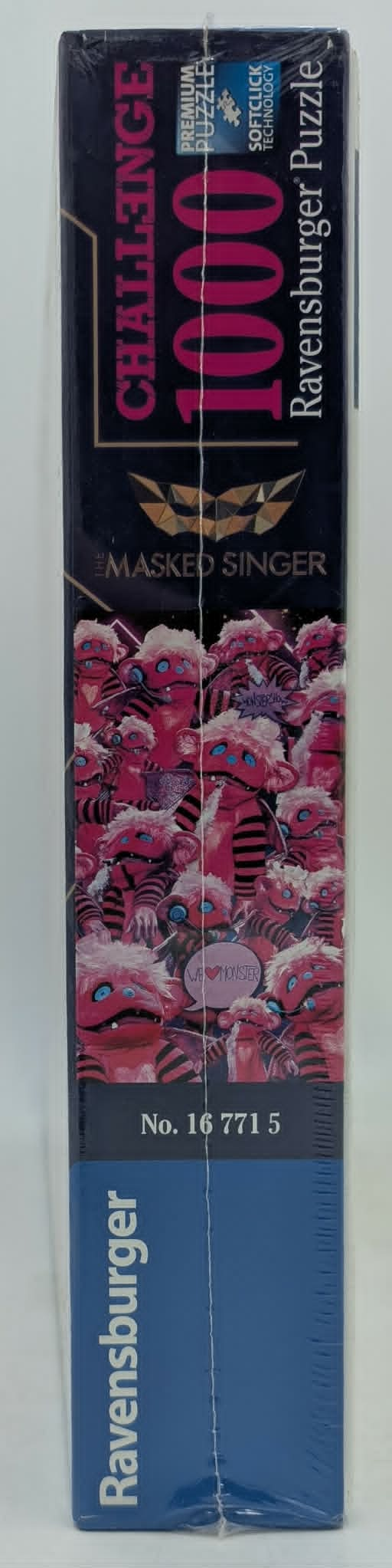 Ravensburger Puzzle "The Masked Singer Challenge" mit 1000 Teilen, zeigt bunte Monster.