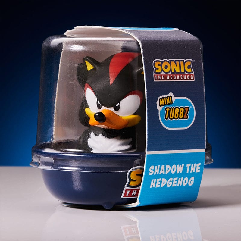 Eine Mini-Sammelfigur von Shadow the Hedgehog in einer durchsichtigen Verpackung.