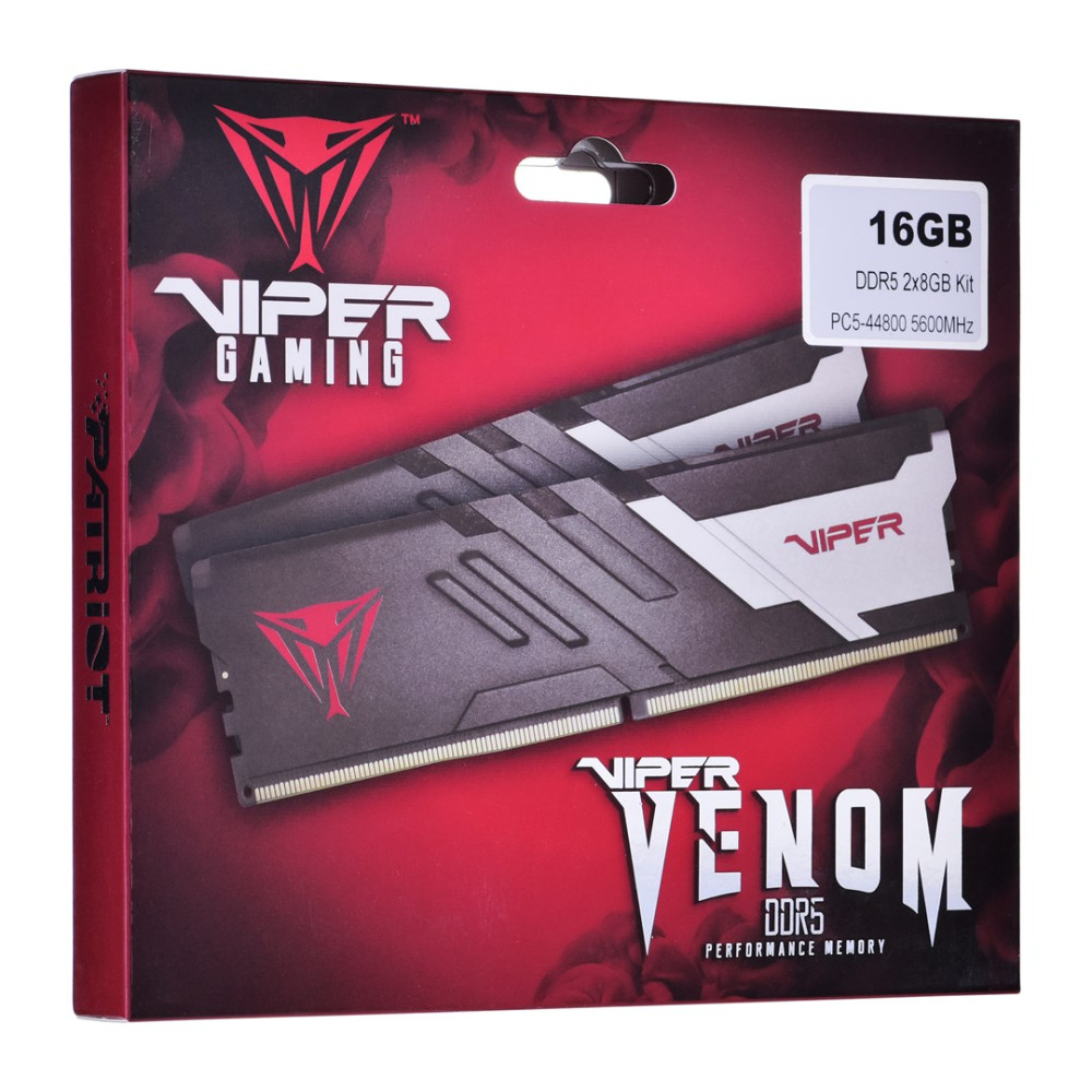 Zestaw pamięci RAM Viper Gaming DDR5 w czerwonym opakowaniu, pojemność 16 GB.