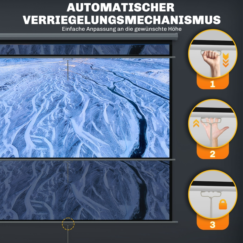 Automatische Verriegelung: Hand zieht Griff nach unten, dann leicht anheben zum Sperren.