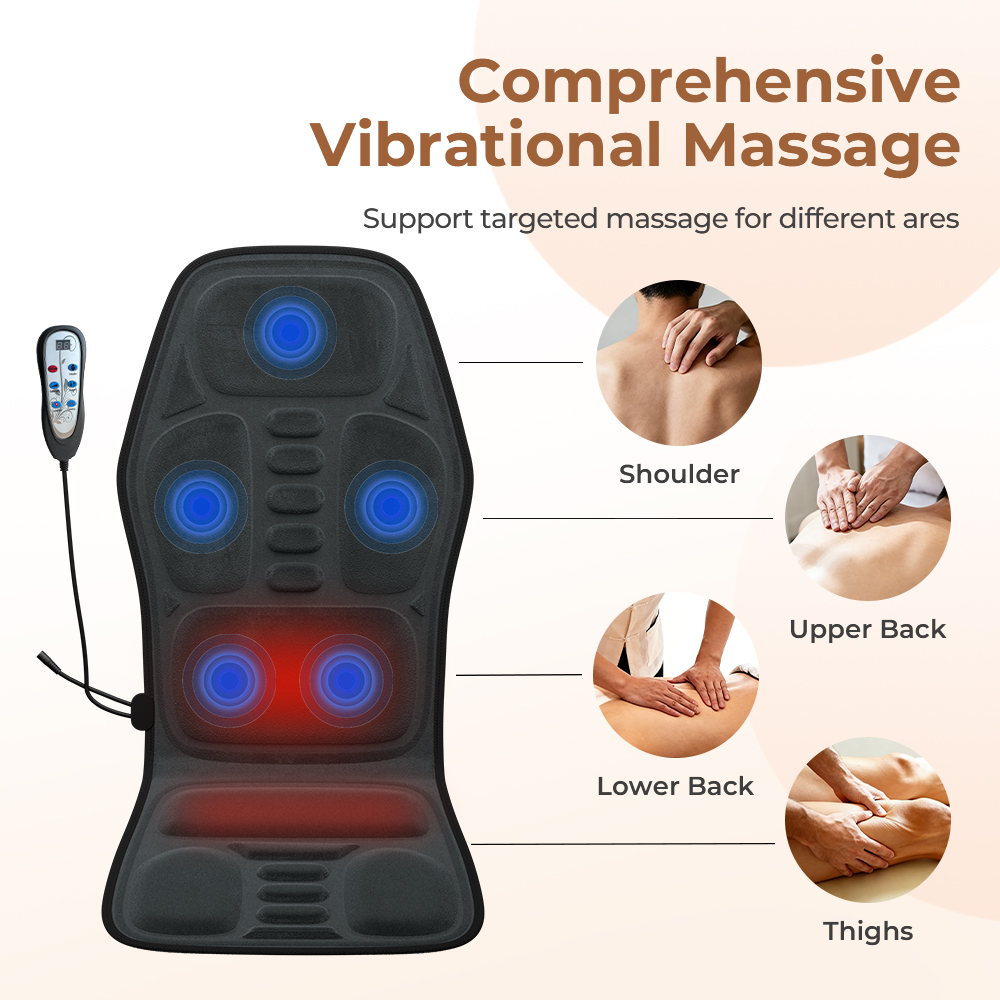 Massagegerät mit Fernbedienung für Rücken, Schultern, Oberschenkel.