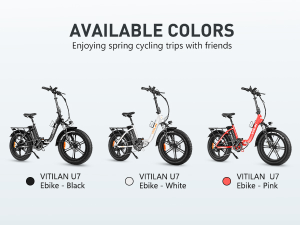 Drei E-Bikes in Schwarz, Weiß und Rot nebeneinander auf weißem Hintergrund.