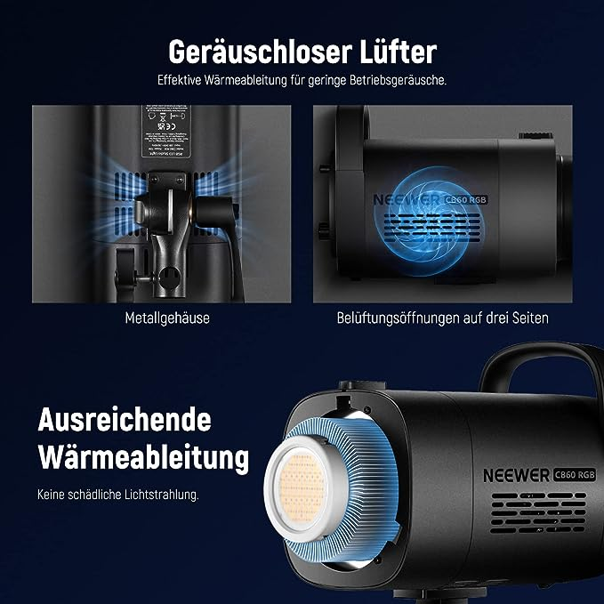 Nahaufnahme eines Lüfters mit Metallgehäuse und Belüftungsöffnungen.