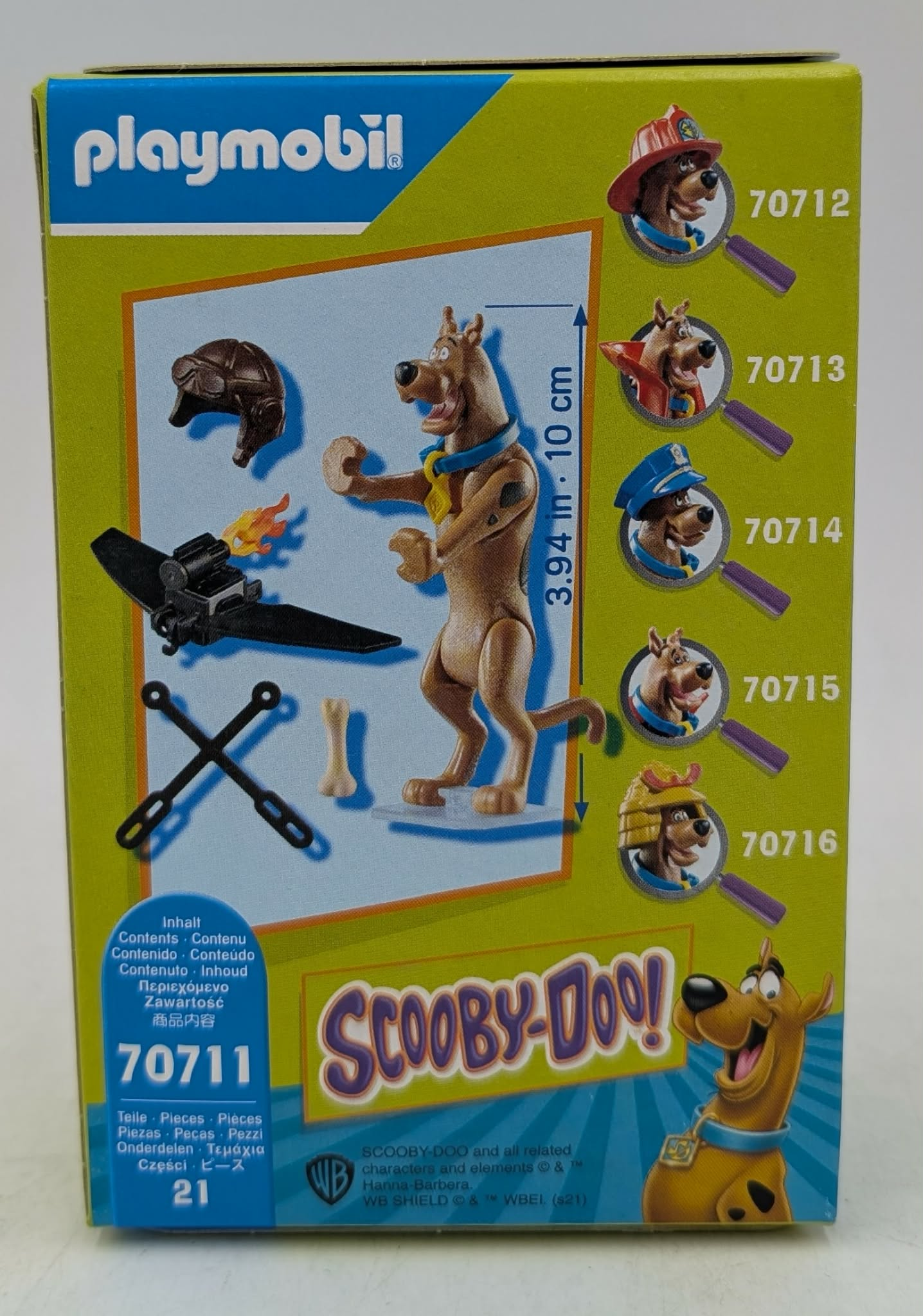 Scatola Playmobil Scooby-Doo con figure, accessori e numero 70711.
