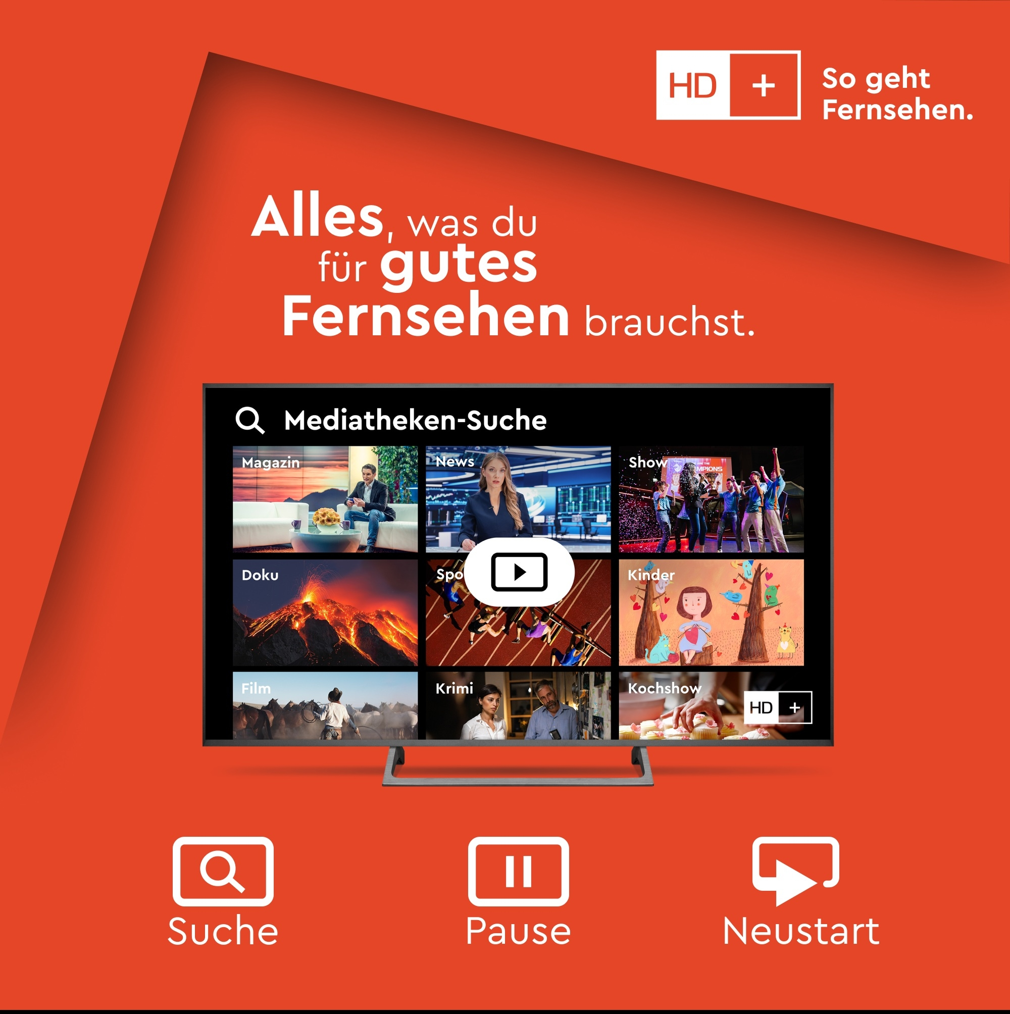 HD-PLUS HD+ IP TV-Stick 22025 TV-Stick, Schwarz