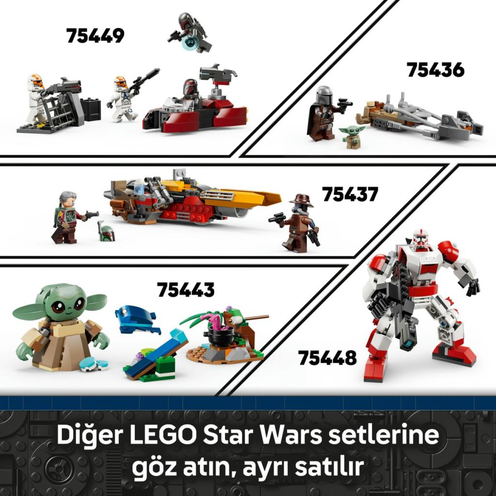 LEGO Star Wars Setleri: 75449, 75436, 75437, 75443, 75448.